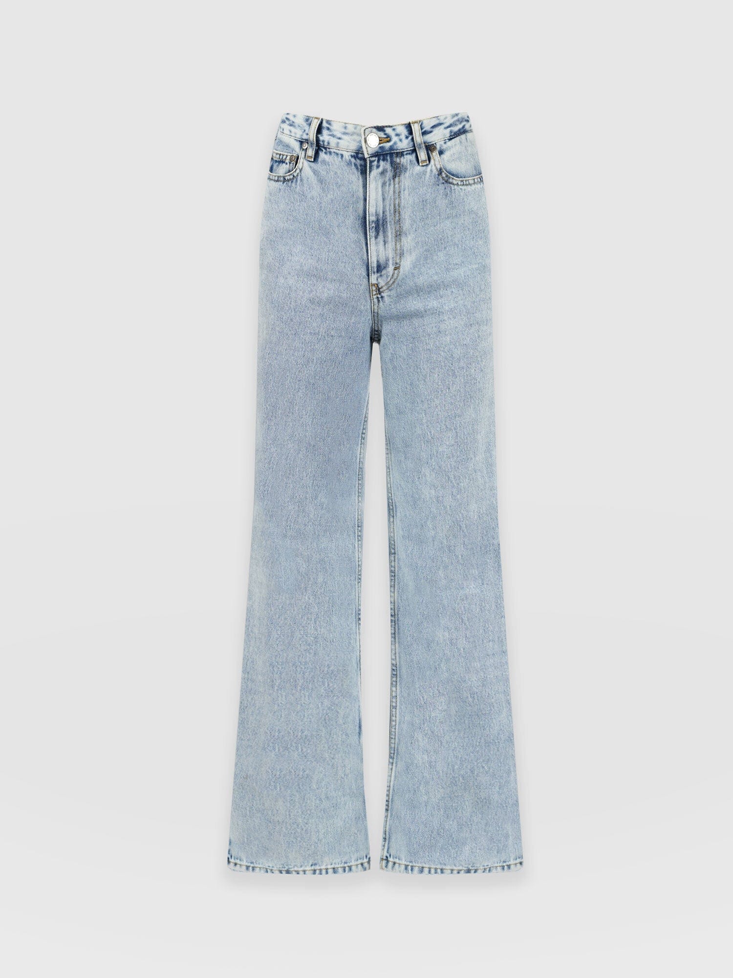 Adjustable Wide Leg Jeans Pale Blue - Women's Jeans | Saint + Sofia® USA